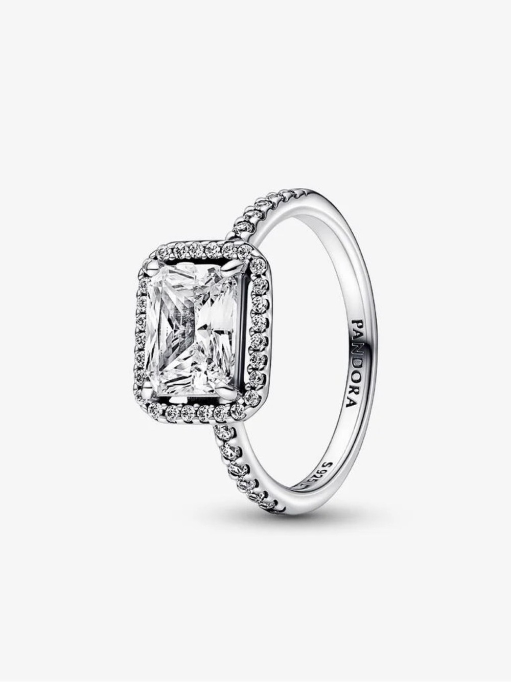 Pandora Rectangular Sparkling Halo Ring
Sterling silver Sz 9 - Picture 6 of 7